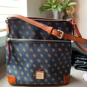 Dooney & Bourke blue and gold purse/bag